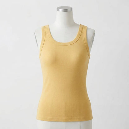 Maggie's Ribbed Cotton Built-in Bra Tank